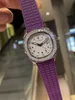 Vintage Lady Quartz Watch Ice Diamond Bezel Digital Numbers Klocka Silikon Gummi Strap Aquanaunt Round Octagon Kvinnor Klockor