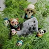 Chińskie tradycyjne liście palmowe tkane rękodzieło panda świąteczne dekoracje pokój upominkowych 4009428