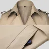 elegante trench da uomo primaverile elegante giacca a vento sottile con bottoni capispalla traspirante maschile elegante soprabito giacca a vento 19604 211011