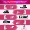 Pink Cat Ear Headset Girls Casque Wired Stereo Gaming Headphones med MIC LED Light Laptop / PS4 / Xbox One Controller