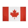 Nya Kanada Flaggor Polyester Square Garden Flag Red Canadian National Day Maple Leaf Pattern CA Banner 90 * 150cm EWB7760