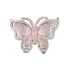 Luxo requintado borboleta anéis aaa zircônia cúbica cobre designer jóias para festa feminina oriente médio rosa ouro prata branco cz casamento anel de noivado presente