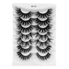Thick Long 3D Mink Fake Eyelashes 7 Pairs Set Soft & Vivid Curling Up Crisscross Handmade Reusable Messy False Lashes Extensions Easy To Wear 8 Models DHL