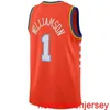 Дешевая индивидуальная Zion Williamson Orange 2020 Rising Stars Game Swingman Jersey сшита Mens Women Youth xs-6xl Basketball Jerseys