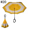 Double Layer Inverted Umbrella Outdoor Factory China 8 Ribs Fold Upside Down Fabric Windproof C-Handle ReverseUmbrella with Bag WLL554-4