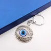 S2614 Mode Smycken Turkisk Symbol Evil Eye Key Ring Vintage Blue Eye Keychain