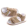 Baby Boy First Walkers Gummi Sole Sandal Girls Pu Slipper Spädbarn Sommarskor Nyfödda Läder Sandaler Sko