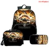 Sac à dos Game World Of Tanks pour garçons et filles, sac d'école pour étudiants, voyage quotidien, grande capacité, sac à livres pour ordinateur portable, 3 pièces, Mochila221o