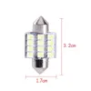 50 adet LED Ampuller 41mm Festoon Beyaz İç Araba Işıkları 12SMD Oto Dome Okuma Işık Için 12SMD 3528 Cipsi 12 V