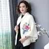 Manteau de fourrure de vison artificiel châle femme automne et hiver épais pull manteau Version coréenne avec Cheongsam Cardigan court 210427