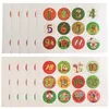 Partijdecoratie 10 vellen / set 1-24 kerststickers advent kalendernummers verfraaiingen Gift DC156