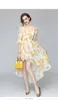 High-end Fashion Trend Printed Dress Womens Boutique Summer Dress Noble Sexy Sweet Lady Dresses Party Holiday Dresses