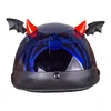 2 ADET Renkli Kask Şeytan Boynuzları Motosiklet Elektrikli Araba Styling Etiketler Uzun Kısa