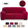 Pluszowa zagęszczona sofa Pokrywa do salonu Poduszka Corner Elastyczna kanapa Pokrywa Koce Segmentowy Slipcover Decor 1/2/3/4 Seater 210723