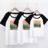 Summer Family Look Abiti coordinati T-shirt Abbigliamento Madre Padre Figlio Figlia Bambini Stampa di lettere per bambini 210521