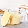 Handle Plastic Press Cup Shape Flour Sifter Strainer Sieve Filter With Lid Kitchen Tool Hand-Pressed Separation Flour Sieve Tool 210626