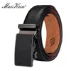 Maikun Luxury Leather Belt for Homens Originais Designt Ostrich Grão Automatic Buckle Ceinture Homme Cinto Masculino 220315