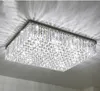 Contemporary Squarer K9 Crystal Chandeliers Ceiling lights Luxury Flush Mount LED Light Lustres De Cristal for living room