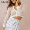 Stylish Patchwork Cropped Cardigan Women Autumn Long Sleeve V Neck Chic Tops Ladies Short Sweater Mujer 210508