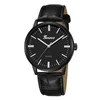 Montres-bracelets Relogio Masculino Premium Vintage en cuir marron hommes montres hommes d'affaires minimaliste cadran doré horloge à quartz
