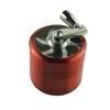 Rökning Tillbehör Metal Hand Crank Grinder Sharpstone Herb Grinders med Handle Herbal Sharp Stone