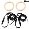 Accessoires 1 paire d'anneaux de gymnastique en bois réglable entraînement de force musculaire Fitness à domicile avec balances 28/32mm FOU99