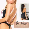 Kvinnor Backless Bra Body Shapewear Seamless U Plunge Bodysuit Bridal Thong Shaper Bodysuit Korsett för bröllop Slimming Underkläder H1018