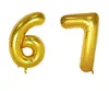 16 Inch Us Version Golden Digital Balloon Wedding And Birthday Decoration jllNvx