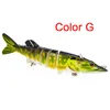 1pcs Large Size 6 Color Newest Multi Jointed Bass Plastic Fishing Lures Swimbait Sink Hooks Tackle 20.7cm 66g 244 B3