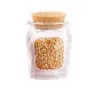 Food Storage Zipper Bags Smell Proof Reusable Mason Jar Lock Stand Up Bag Bottle Shape Plastic Grade Bags Gifts