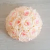 6 "15 cm künstliche rose seide blume küssen kugeln weiße blumen ball für weihnachtsschmuck hochzeitsfest dekoration 16 farbe