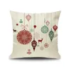 Cartoon Christmas Pillow Case Cute Style Renifer Holly Jolly Snowflake Drzewa Szczęśliwego Nowego Roku Dekoracji Poszewka