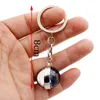 Solar System Planet Keychain Moon Earth Sun Art Picture Chain Pendant Glass Keychain Double Luminous Jewelry Key Car