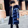 Fashion Shiny Children Winter Coat For Kids Girls Parka Down Cotton Jacket Baby Girls Fur Hooded Outwear Kids Snowsuit TZ550 H0909