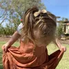 Bebek Kız Saç Kelepçesi Yumuşak Keten Kumaş Tokalar Çocuk Yay Çocuklar Için Yaz Yan Klip Güzel Saç Aksesuarları
