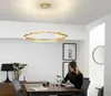 Moderne LED Kroonluchter Hanglampen Voor Woonkamer Slaapkamer Goud Ronde Ringen Korte Woondecoratie Keukenarmaturen Projecten Lichten