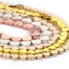 Altro JHNBY 6x5mm Oro rosa Perline di ematite nera Amore Cuore Pietra naturale Sciolto per creazione di gioielli Braccialetti collana fai da te 15''