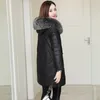 Women's Leather Haining Down Jacket Women's Mid Long 2022 Sheep Skin Collar Loose Thickened Fur Coat & Faux