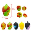 3 ml Mini Crâne Silicone Dab Conteneurs Antiadhésif Cigarette Cire Boîte Accessoires Conteneur Incroyable Pot