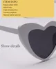Love Heart Sunglasses for Women 2021 Fashionable Cat Eye Black Pink Red Shape Sun Glasses Men Uv400 18503