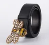 Cintura dal design in stile Fashion Business Ceinture da uomo e da donna, riem, fibbia dorata, nera, non con scatola regalo 6bq