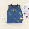 Sommer Kinder Sets Casual Kurzarm O Hals Druck Cartoon Dinosaurier Tops Grau Shorts 2 stücke Mädchen Jungen Kleidung Set 0-2T 210629