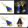 Rings Jewelry Arrival Leather High Quality High-Grade Alloy Chain Three Layers Tassel Key Ring Fashion Party Ornaments Drop Delivery 2021 Vaf