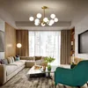 Nordic crystal G9 Copper pendant lamps 12 heads Modern molecular copper lights E27 living room bedroom restaurant chandelier