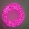 50M EL Wire 2.3MM Electroluminescence Wires 10 Colors LED Strip string Flexible Neon Light Luminotron Rope Glow Tube free shipp