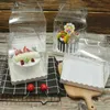Stobag 10 SZTUK Uchwyt Przezroczysty Podwyższone pudełka do dekoracji Ciasto Dekoracja Prezent Food Package Wedding Urodziny Dostaw Dziecko Pokaż 210602