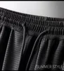 Summer men's Casual Trend Loose quick-drying Shorts Ice Silk five-point Pants Zipper Breathable Mesh Sweatpants 210806