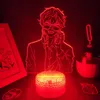Night Lights Mystic Messenger Game Figure 707 Seven Luciel 3D Lamps Led RGB Neon Gifts For Friends Bed Room Table Colorful Decor244v