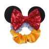 36 color halloween Christmas Cartoon sequined Mouse Ears Headband Big Bow Headbands Headwrap Fabric Elastic Bowknot baby wide6324647