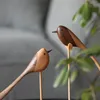 Ornements en bois danois bijoux sculpture jeu en bois ameublement marionnette de style nordique caractéristiques d'ameublement oiseau en bois 210318